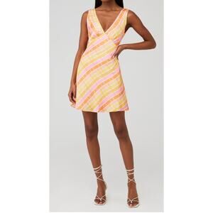 Peppermayo Audrey Vintage Slip Dress Splice Check Sz 2